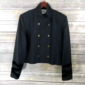Vtg Knights Ltd 16 Blazer Gray Military Style